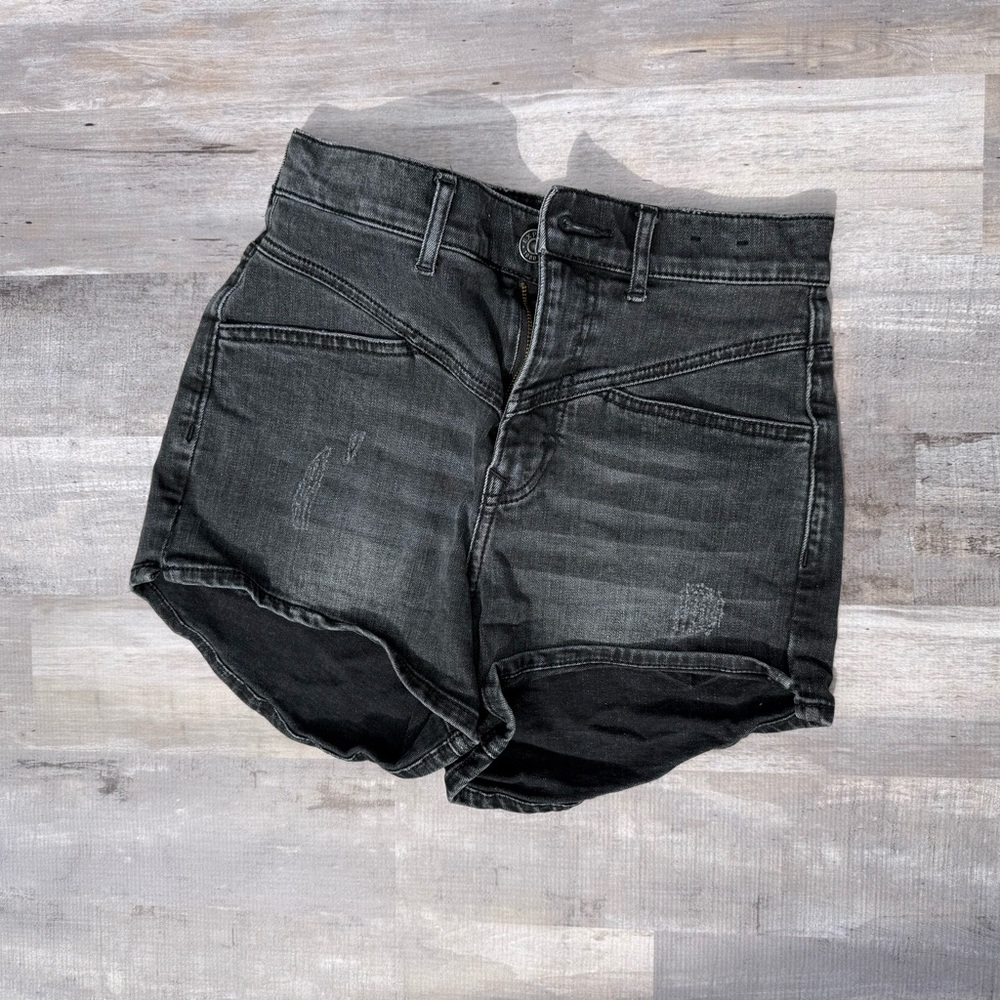 Express Women's Black High-Rise Jean Shorts